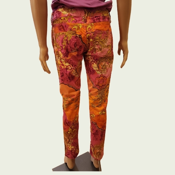 Decree Women's Skinny Jeans - Vibrant Pink and Orange, Sz 7, EUC - Picture 6 of 10